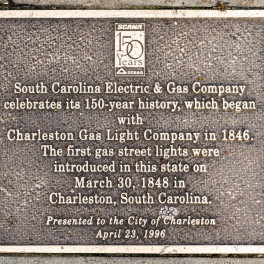 Charleston Gas Light Company plaque