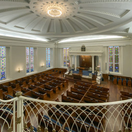 Kahal Kadosh Beth Elohim, view from balcony, 2020