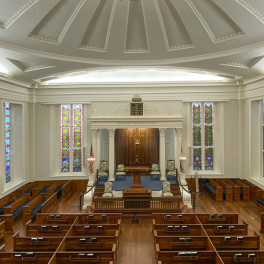Kahal Kadosh Beth Elohim, view from balcony, 2020