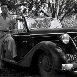 Joe Engel with Mercedes, 1946