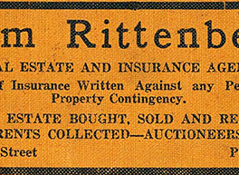 Advertisement, Sam Rittenberg Real Estate and Insurance Agency