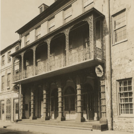 Dock Street Theatre entrance, postcard, no date