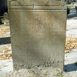 Gravestone of Jacob E. Hertz (1776–1846)