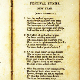 Hymnal page, New Year