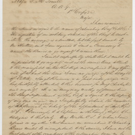 Commissary Officer Major Raphael J. Moses (1812–1893), letter, page one