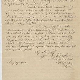 Commissary Officer Major Raphael J. Moses (1812–1893), letter, page two