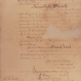 Petition for Act of Incorporation, Shearit Israel, 1840